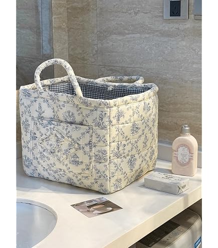Panier à Linge à Motif de Treillis marocain Panier à Linge en Toile Panier à Linge à Motif de Treillis marocain Panier à Linge en Toile