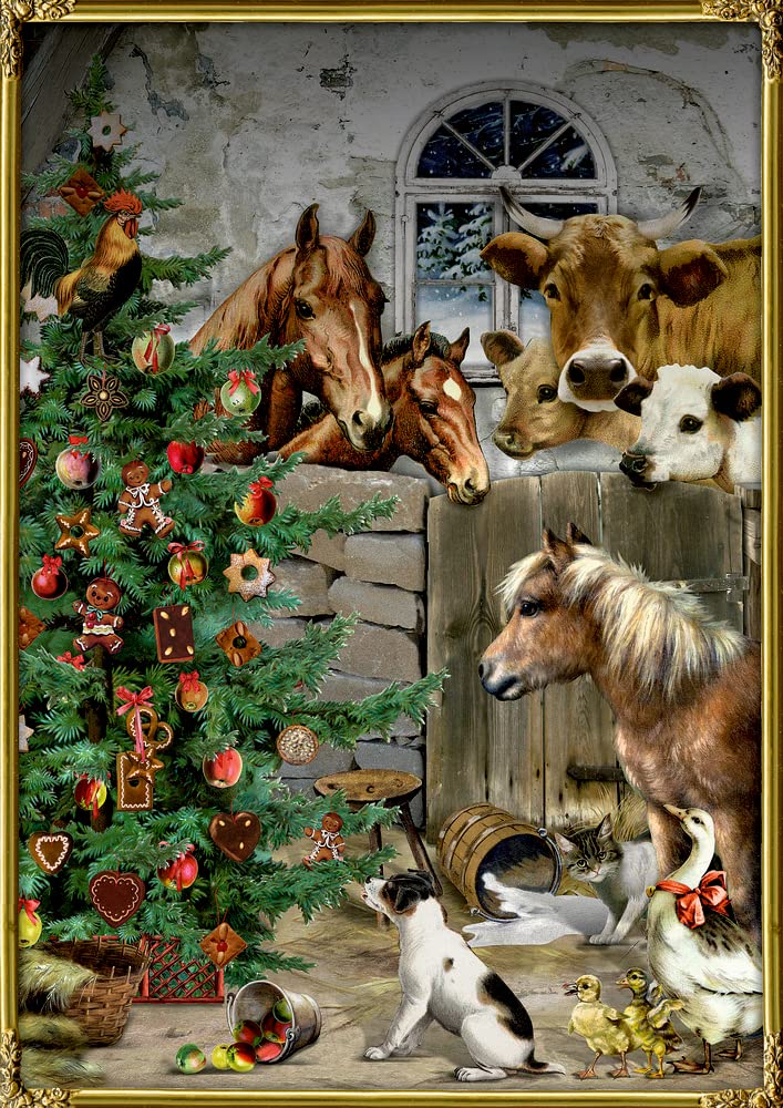 Coppenrath Festive Farm A4 Traditional Picture Advent Calendar Designed by Barbara Behr
