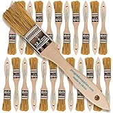 Pro Grade 1" Chip Brushes, Disposable Paint Brushes, for Touch Up, 24 Pack | Natural bristle, wood handle | Value Pack | For Trim &amp; Detail Work | Cabinets, Furniture, Fences