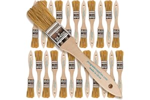 Pro Grade - Chip Paint Brushes - 24 Ea 1 Inch Chip Paint Brush Light Brown