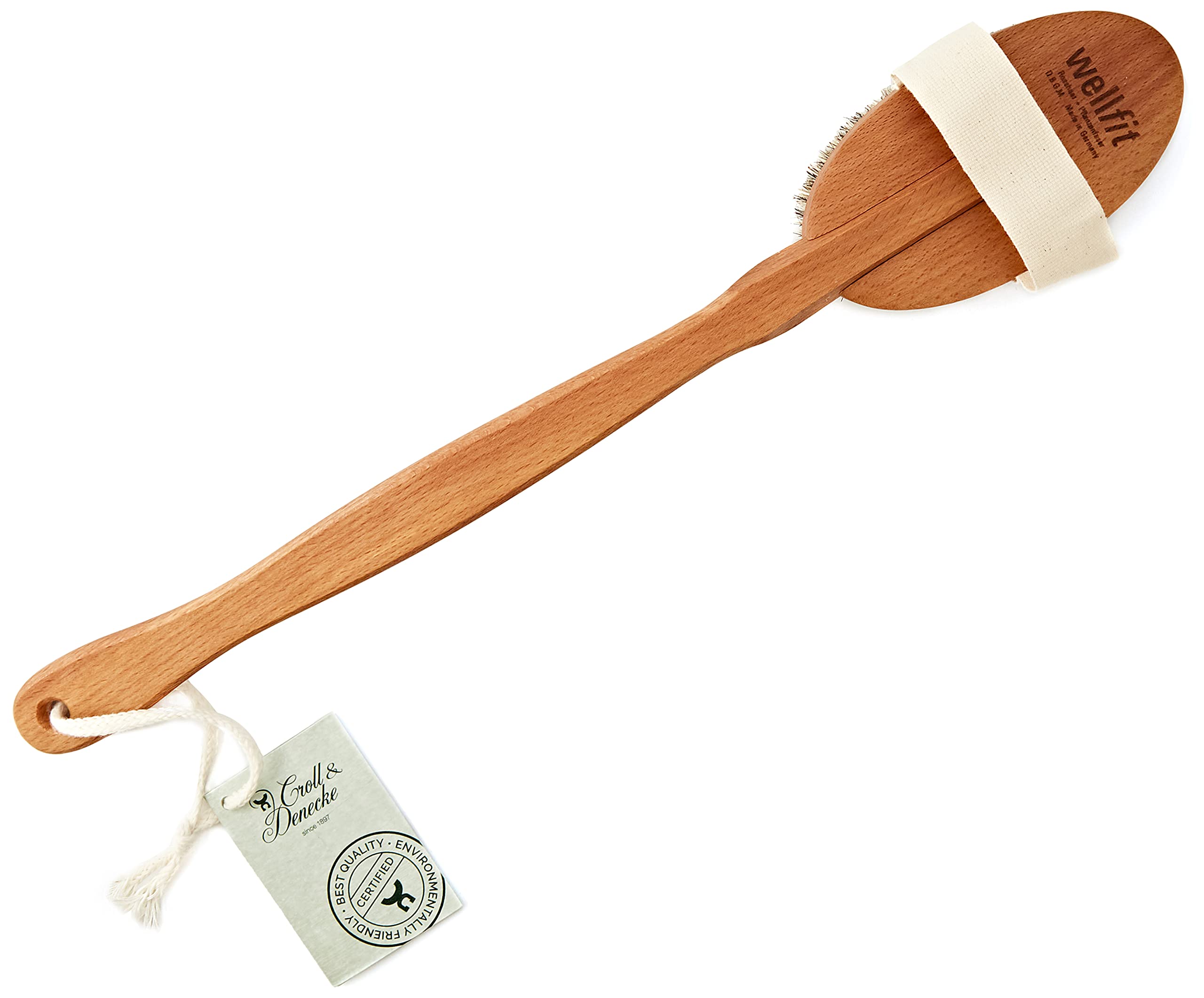 Croll & Denecke Bath Brush with Horsehair Bristles and Shaft