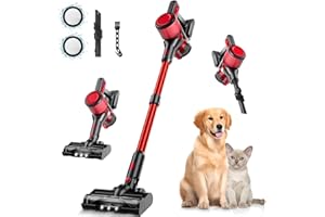 BSNAW Cordless Vacuum Cleaner for Home, 8-in-1 Lightweight Stick Vacuum with 45Mins Runtime, Powerful Suction, Anti-Tangle, Rechargeable Cordless Vacuum for Hardwood Floor Carpet Pet Hair, N501