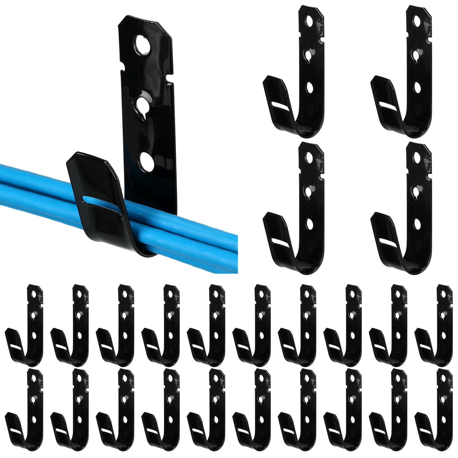Zonon Black Cable Support J Hook J Hooks for Hanging Heavy Duty Metal J ...