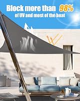 MOXTOYU Triangle Sun Shade Sail Waterproof 3x3x4.3m PES Awning 98% UV Block view 2