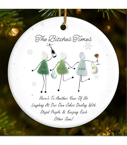 I'd Punch A Bitch For You Right In The Throat Glass Ornament...