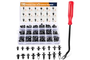 GOOACC 190 Pcs Car Retainer Clips & Fastener Remover - 18 Most Popular Sizes & Applications Auto Push Pin Rivets Set -Door Trim Panel Clips for Toyota, Honda, Nissan, Mazda - Bonus Fastener Remover
