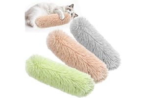 SINROBO Cat Toys, Catnip Toys Natural Pillows Toys, Crinkle Sound Catnip Toys, Durable Cat Toys for Indoor Cats (Green Orange Grey, 3)