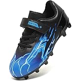 BUWTDAY Boys Girls Soccer Cleats Kids Firm Ground Athletic Outdoor Football Cleats Running & Training Youth Baseball Shoes