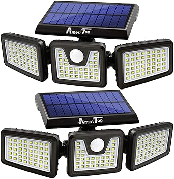 Solar Lights Outdoor, AmeriTop 128 LED 
