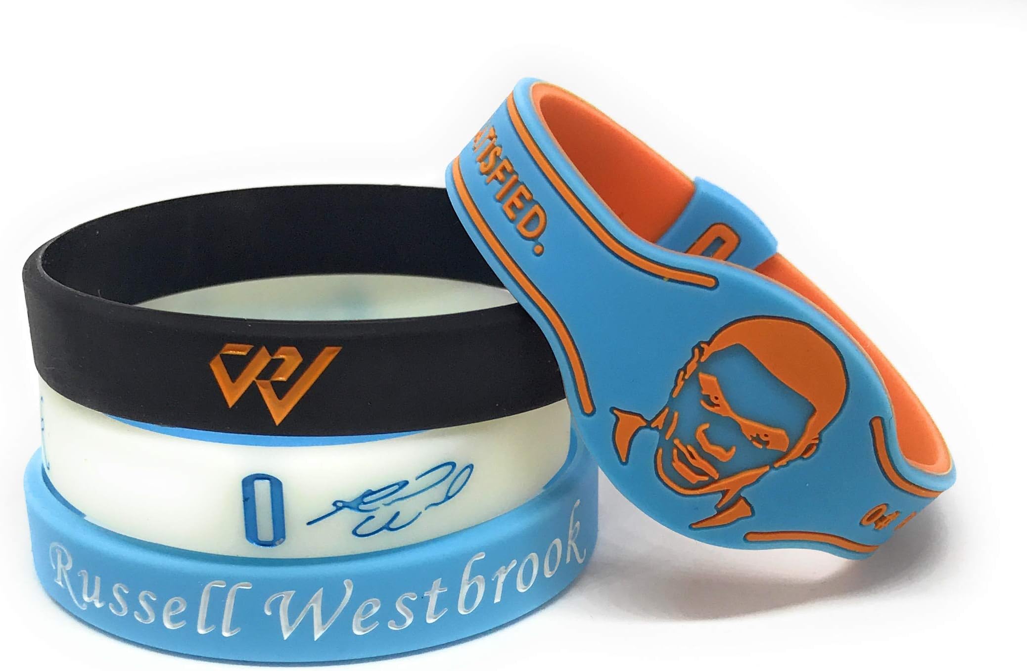 SportsBraceletsPro FACE Reversible Style Inspirational Player Set Bracelet Adult/Teen Size 7.7" Wristband Set