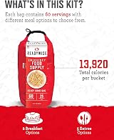 ReadyWise 60 Servings Breakfast Lunch Dinner Grab & Go Dry Bucket view 4