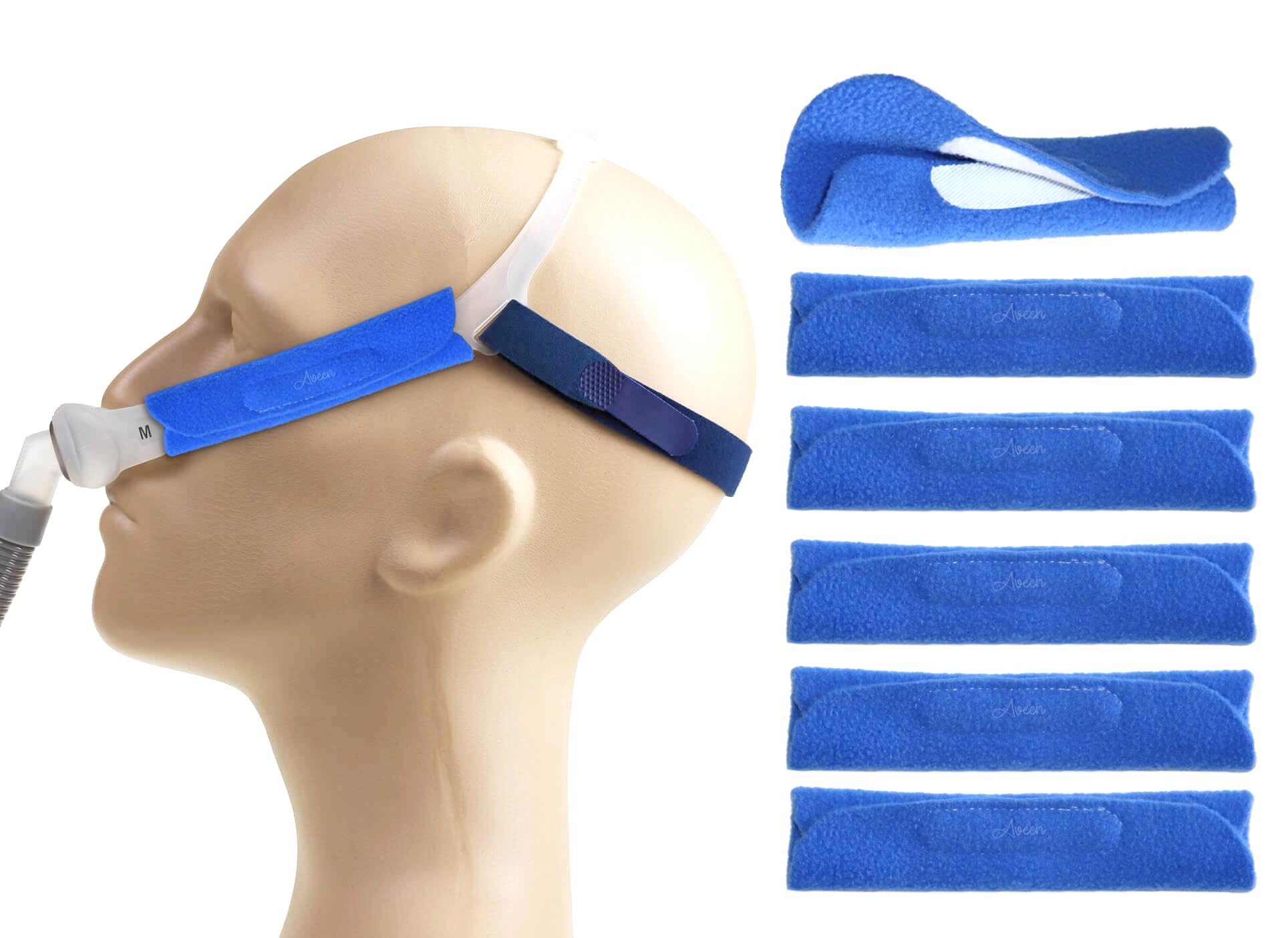 Aveen 6-Pack CPAP Strap Covers, Soft Fleece Headgear Pads, Compatible with ResMed, Philips & Most CPAP Masks, Comfortable Strap Cushions to Prevent Marks, Reduce Pressure & Improve Sleep