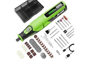 PHALANX Rotary Tool - 4V Rotary Tool Cordless, Rotary Tool Accessories 64 PCS 2500mAh Li-Ion Battery, Preset 5 Speed Adjustment Grinder Tool for Cutting Sanding Carving Polishing Engraver DIY Crafts (Green)