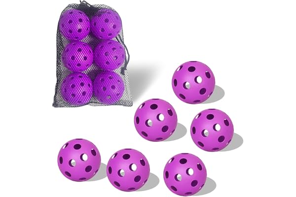 Spunspon Pickleball Balls, 40 Holes Outdoor Pickleballs, High Elasticity & Durable Pickle Balls for All Style Pickleball Padd
