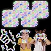 YOFOBU White Light Up Pop Tubes,24Pack Glow Sticks Party Favors for Kids Easter Basket,LED Sensory Fidget Tubes for Goodie Bag Stuffers,Birthday Party Easter Gifts for Boy Girl
