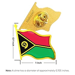 Vanuatu Flag Lapel Pin - Enamel Metal National