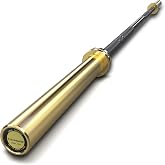 TECHNOAGE 7FT Heat-Treated Alloy Steel Olympic Barbell, 1500LB | 45LB bar with 28mm knurled grip, needle bearings, hard chrome finish, and 2-inch plate fit