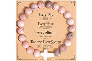KUNNIAKIR Christian Gifts for Women, Valentines Day Gifts for Her Cross Bracelet for Women, Inspirational Religious Gifts for Mom, Grandma, Daughter, Granddaughter, Friends, Sisters, Encouraging Faith Jesus Jewelry