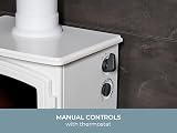 Adam Aviemore Pure White Enamel Corded Electric Stove Heater LED Log Flame view 5