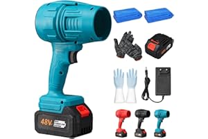 YUSPOER Jet Pro Maxx Portable Jet Blower, Storm Industries Jet Blower, Jetpro Maxx Portable Jet Blower, Turbo Jet Blower, Cordless Turbo Super Power Air Duster, Jet Dry Blower Car Drying (Blue)