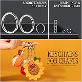 LEOBRO 265PCS Keyring Making Kit with Metal Keychains & Clasps view 5