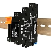 LClCTC (2pcs) Solid State Relay DD 5V 12V 1.5A,Signal Relay for PLC,No Contact DC to DC;Input:3-32VDC;Output:5-60VDC;Din Rail