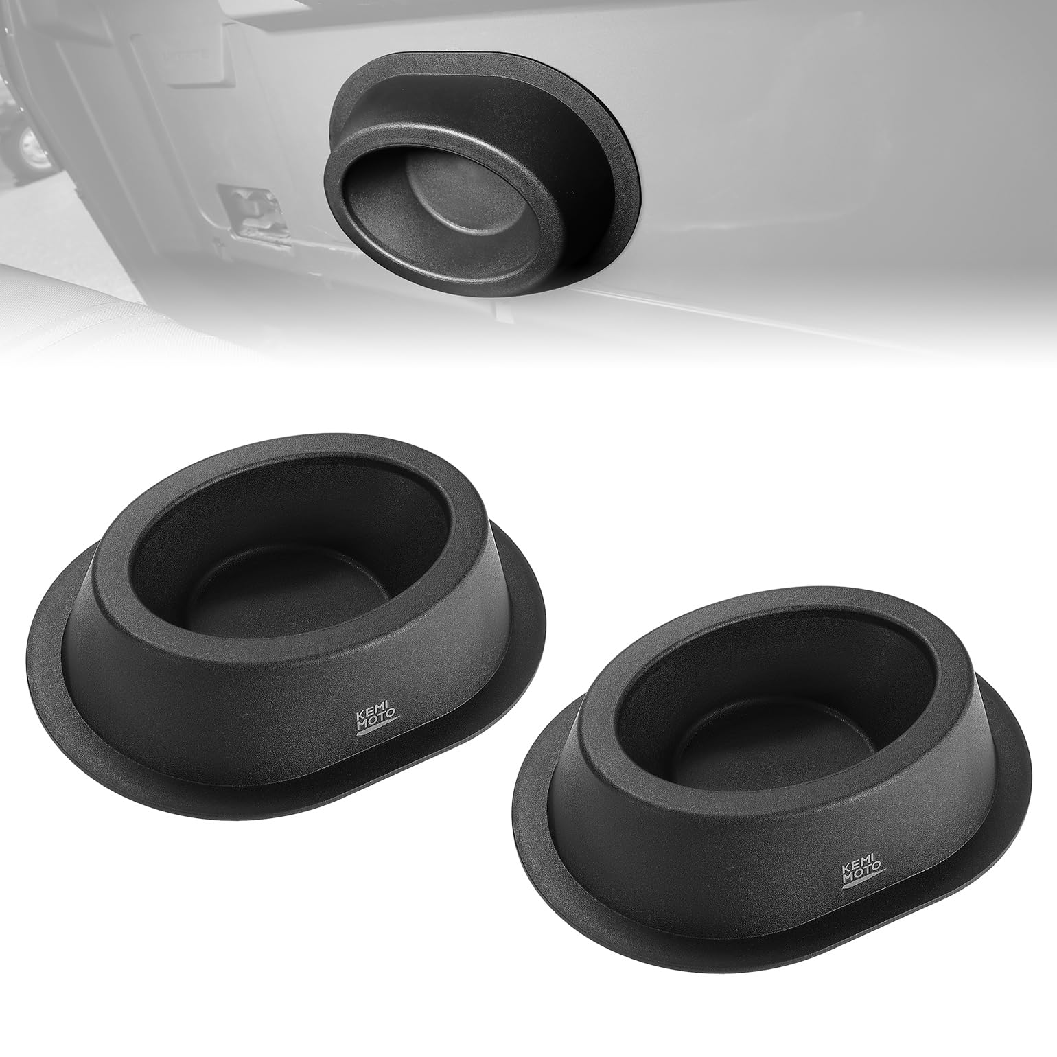 Photo 1 of KEMIMOTO Pairs of 6x9 Speaker Pods, Universal Speaker Boxes Enclosures Compatible with UTV, RV, Car, Boat, Trunk, Trailer, Black, 2pcs
