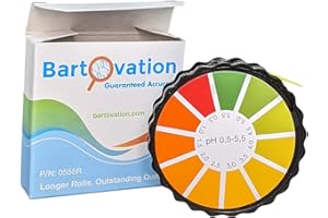 pH Test Strips for Kombucha Brewing Precise Acidity Test Paper Roll with Dispenser and Color Chart .5-5.5 pH