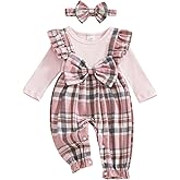 Rtnnsbbfcm Newborn Baby Girl Clothes Short Sleeve Bow Floral Romper One Piece Jumpsuit Summer Infant Outfits Girls