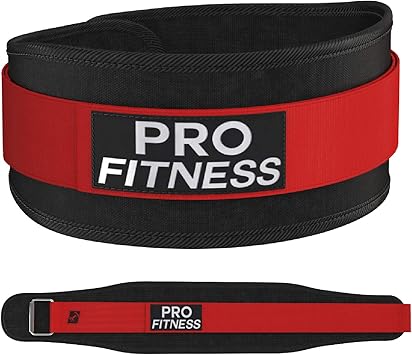 Amazon Profitness ウェイトリフティングベルト 女性用 幅4インチ 快適で耐久性に優れたウェイトリフティングワークアウト ベルト スクワット デッドリフト クロスフィット ジムワークアウトに最適 X Large ブラック Profitness トレーニングベルト