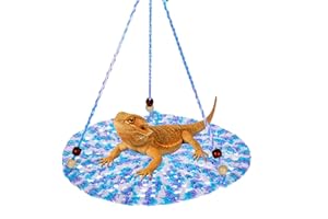 FdcZeyxior Bearded Dragon Hammock, Reptile Hammock Lizard Tank Accessories Bearded Dragon Tank Accessories Small Reptile Hanging Bed Swing Toysks for Chameleon Birds Rats Gecko Iguana