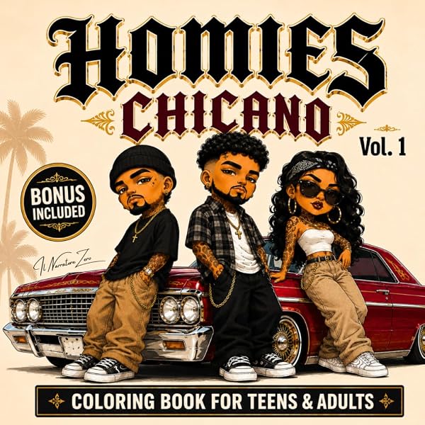 Amazon.com: Homies Chola Queens – Vol. 3: A Chicana Coloring Book