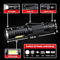 axefury Flashlight, Magnetic LED Flashlight,Small