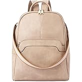 CLUCI Small Backpack for Women, Womens Backpack PU Backpack Purse for Women Leather Convertible Travel Backpack Shoulder Bags