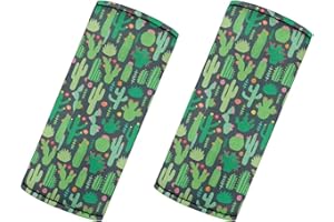 BIGCARJOB Cactus Print Luggage Handle Wrap Set 2 Pieces Cactus Luggage Handle Wraps Protection Cover for Suitcase Identifier Travel Bag Wraps Women Girls Cute Door Handle Covers