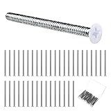 40pcs Extra Long Outlet Screws 6-32 x 2 Inch White