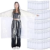 Berlune 40 Pcs Disposable Rain Ponchos Bulk for Adults Emergency Disposable Ponchos Family Pack with Hood Waterproof Raincoat
