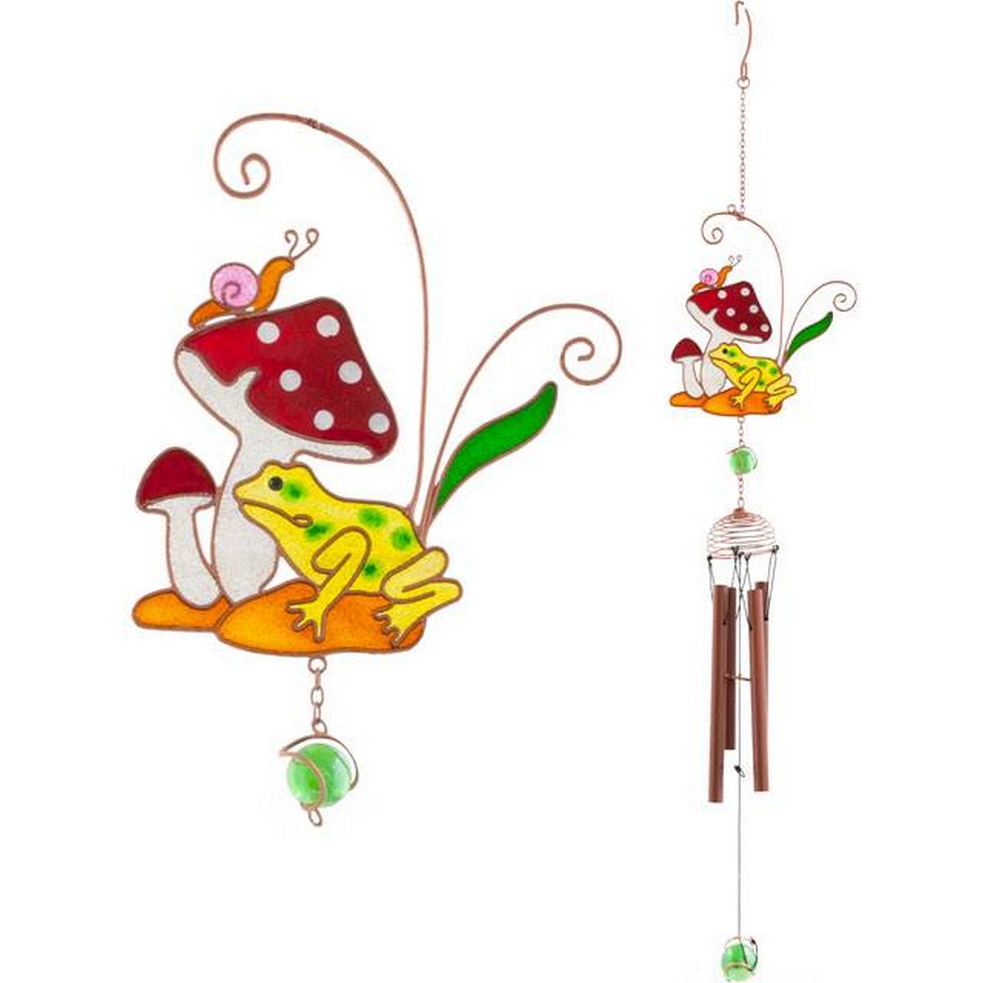 Something Different Toadstool Wind Chime (One Size) (Multicoloured)