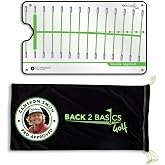 BACK 2 BASICS Golf Putting Mirror Compact Dual-Sided Alignment Trainer Tool | Stroke Feedback, Indoor Sessions, Portable Setup, Precision Swings, Right and Left Handed, Men and Women