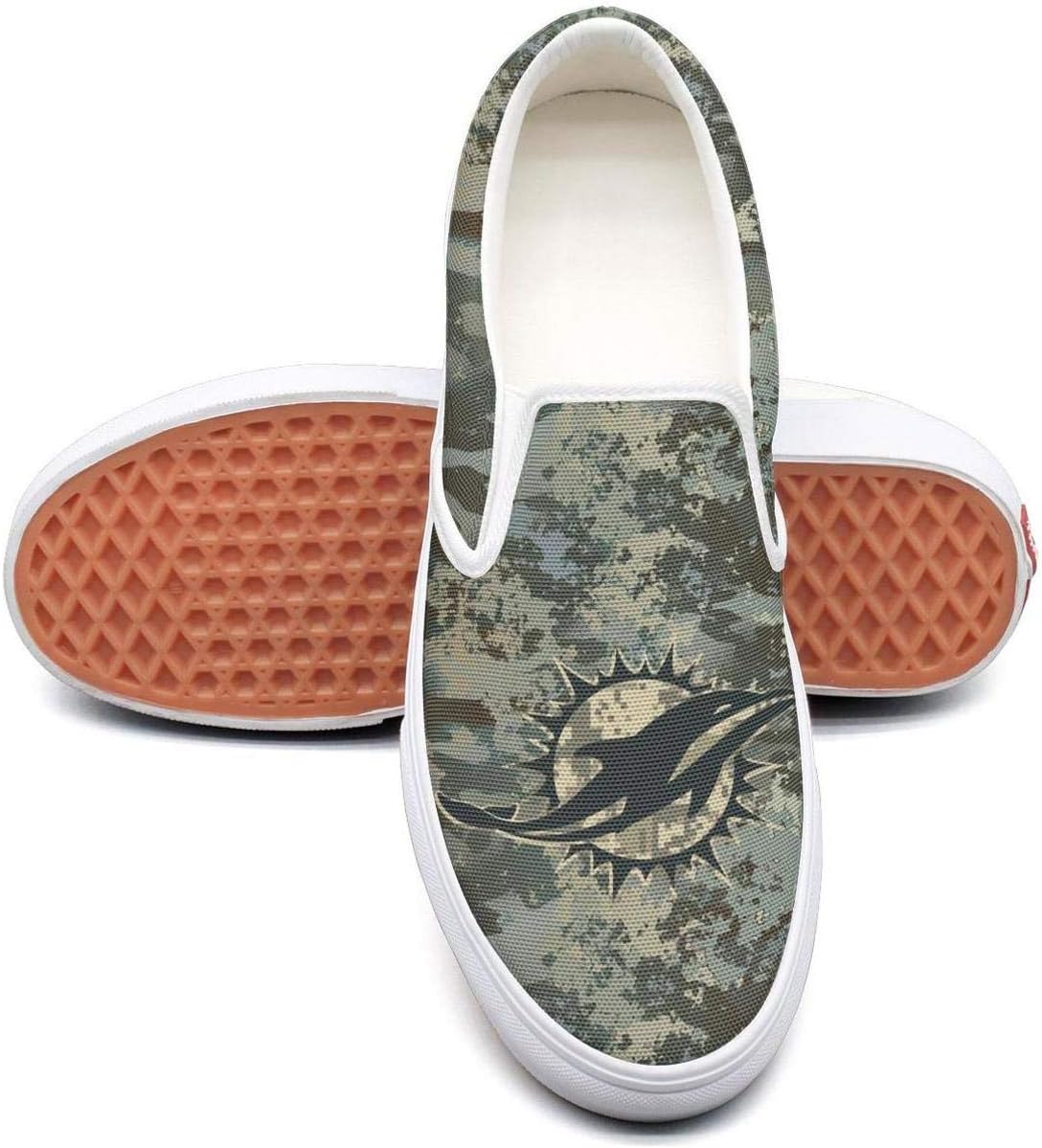 Mens camouflage camo Printed Graphics Canvas Slip-Ons Travel Shoes For Football Fans