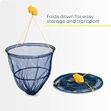 FiNeWaY Set of 2 Crab Drop Net Collapsible Crabbing Kit Rot-Proof Rope view 4