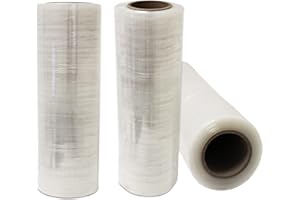 WHOLESALE ARTS AND FRAMES 20"x1500' Stretch Film/Pallet Wrap 6 Rolls 80 Gauge Industrial Strengh 20 Microns Clear Cling Durable Adhering Packaging for Moving Heavy Duty Shrink Wrap Film by WholesaleArtsFrames-com
