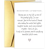 Obbyidk Heartfelt Friend Birthday Card for Women Men, Poem Birthday Card for Best Friend, Bestie Bday Gifts for Him Her, You Make The World Better