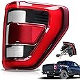 LED Tail Lights Compatible With Ford F150 2021 2022 2023 Raptor With Blind Spot Rear Brake Lamp Signal Assembly (Black Housing Right Passenger Side)