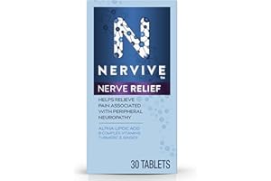 Nervive Nerve Relief, Helps Relieve Pain associated with Peripheral Neuropathy, Alpha Lipoic Acid ALA, Vitamins B1-Thiamine, 