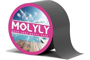 MOLYLY 3inch Deck Joist Tape, Weather-Resistant Butyl Joist Tape for Decking, Self Sealing Butyl Tape for Decking Treated Joist Tape for Decks - 1Roll