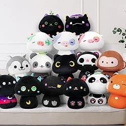 Mewaii 14 Inch Mushroom Plush, Cute Red Panda Plush