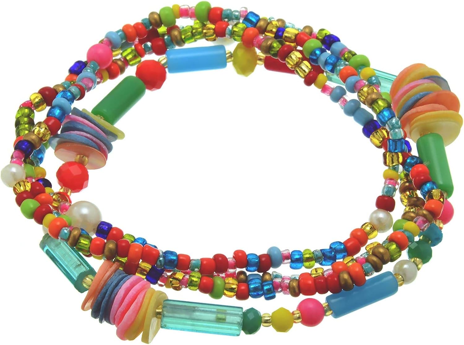 PammyJ Colorful 4 pc Stretch Bracelets for Women Bulk Bracelets for