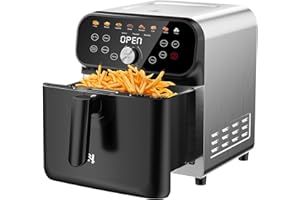 WHUTO 6.3QT Air Fryer Oven with LED Digital Touchscreen, 12 Preset Cooking Functions Air fryers, Bake, Reheat, Keep Warm, Non