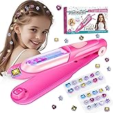 kidzkube Hair Gem Stamper Kit, Bling Hair Jewels for Girls Toys, Hair Styling Tool with Reusable Shining Diamonds, Birthday Gifts Toys for Girls Ages 3 4 5 6 8-12 (Pink)